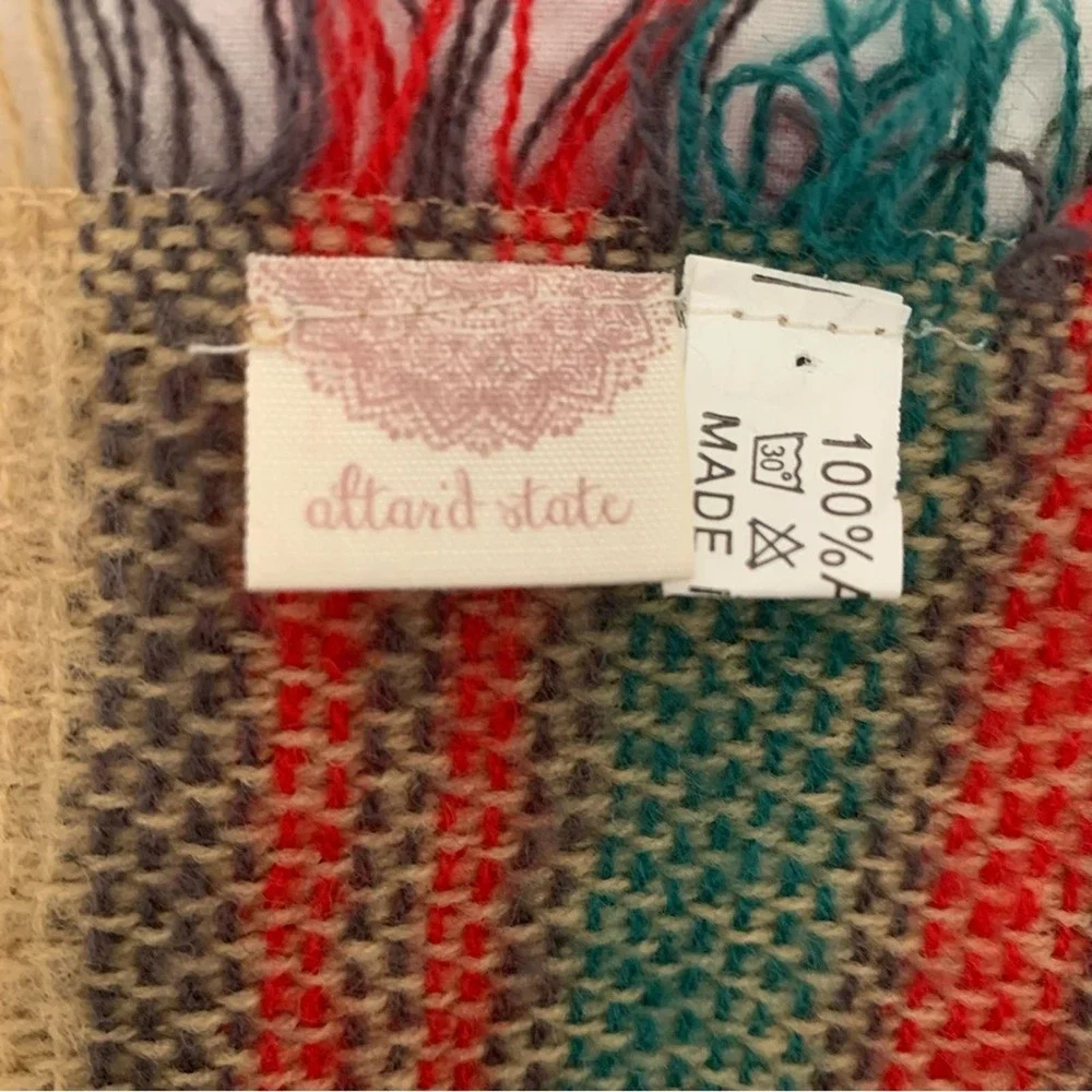 Altar'd State | Plaid Scarf Southern Preppy scarf with fringe blanket scarf